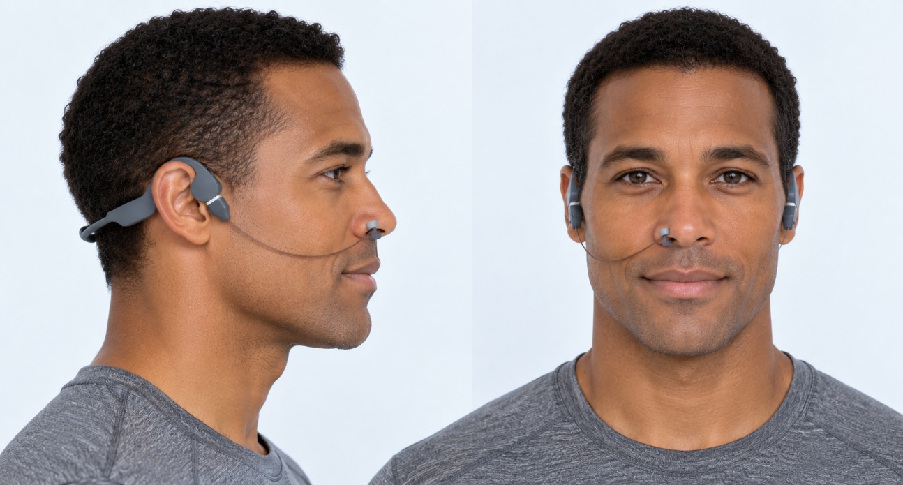 Man wearing CapnoGO Headset